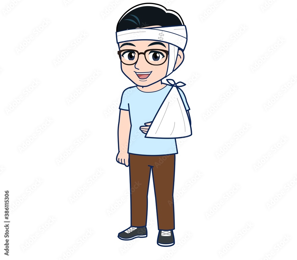 Young employee in a white shirt Young employee in a white shirt