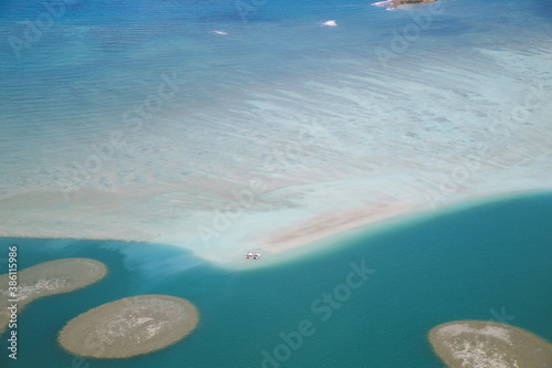 Aerial Kaneohe bay, Oahu, Hawaii photo