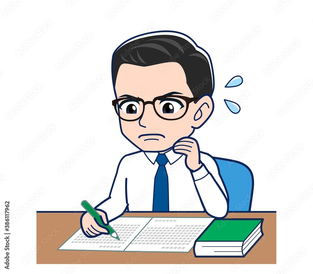 Young employee in a white shirt Young employee in a white shirt
