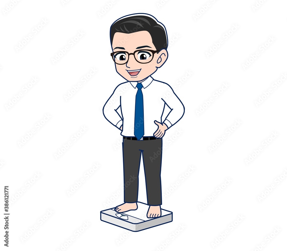 Young employee in a white shirt Young employee in a white shirt