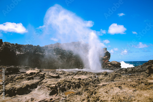 Nakalele Blowhole, West Maui coast, Hawaii  © youli