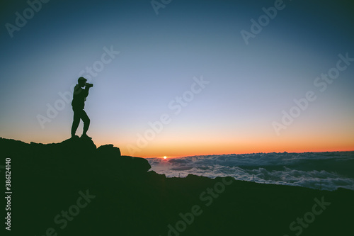 Sunset at Haleakalā National Park, Maui, Hawaii