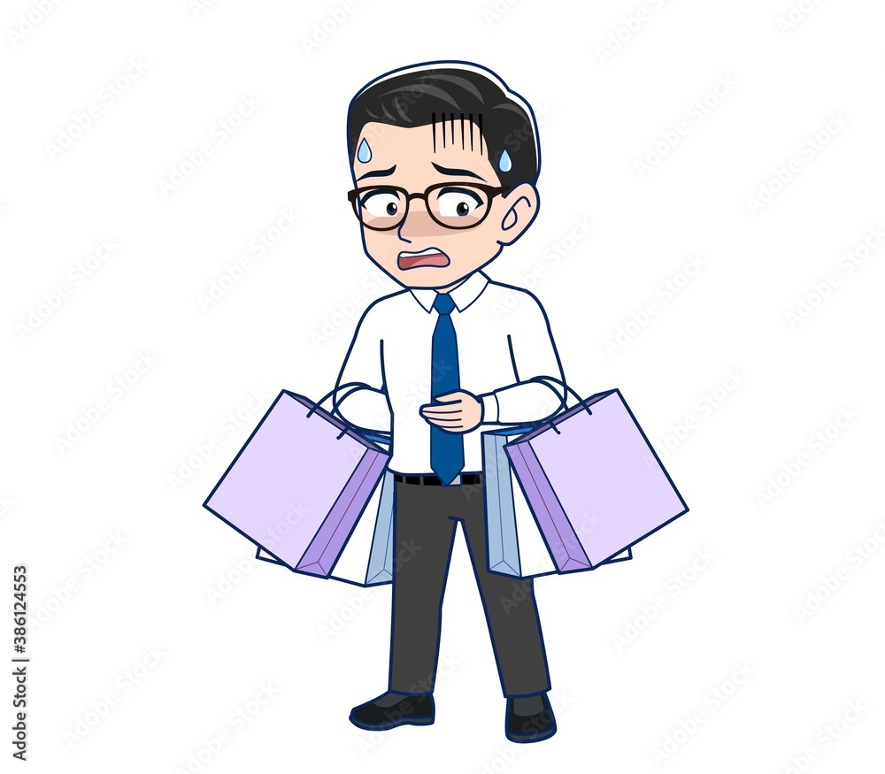 Young employee in a white shirt Young employee in a white shirt