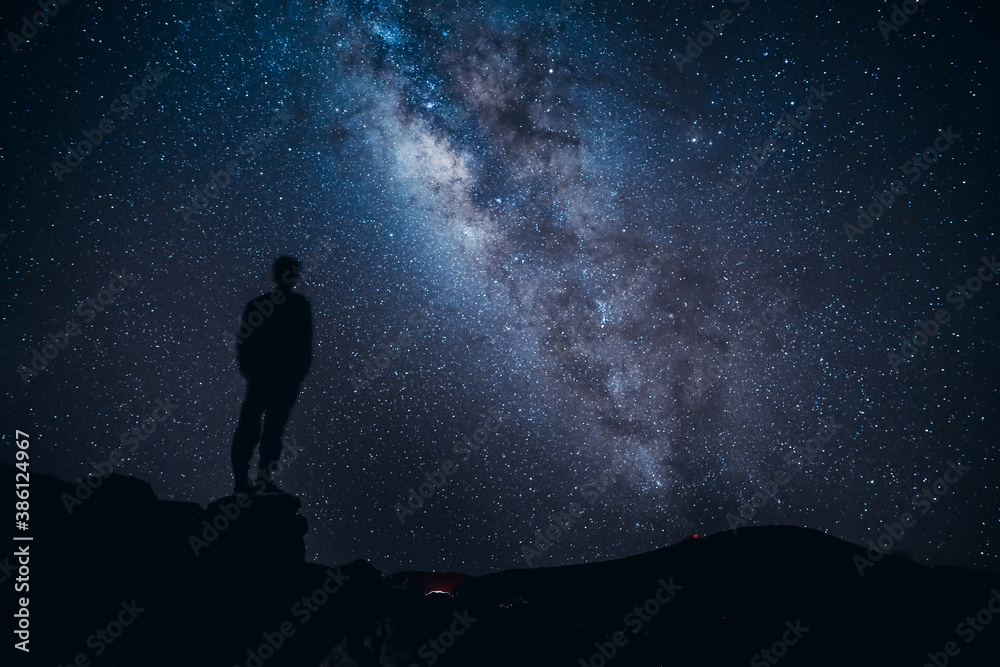 Starry Milky Way at Haleakala National Park, Maui, Hawaii