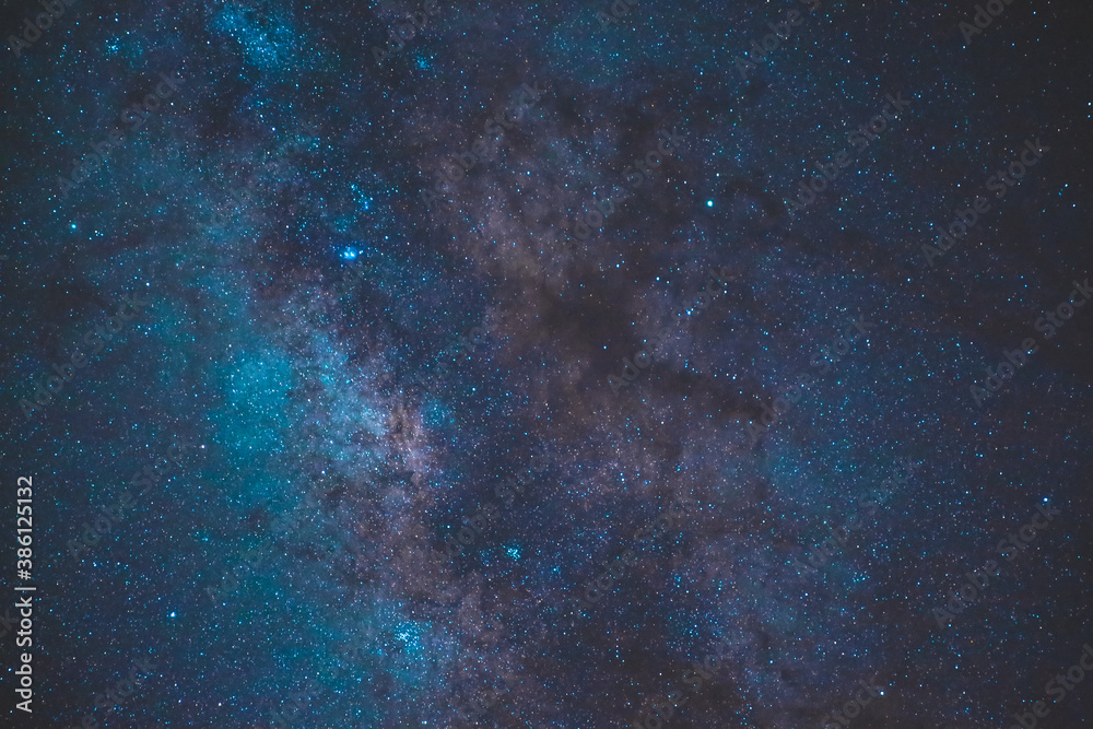Obraz premium Starry Milky Way at Haleakala National Park, Maui, Hawaii
