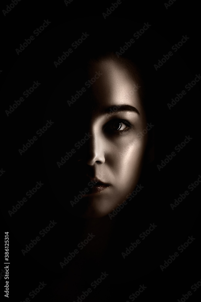 face in dark face in dark