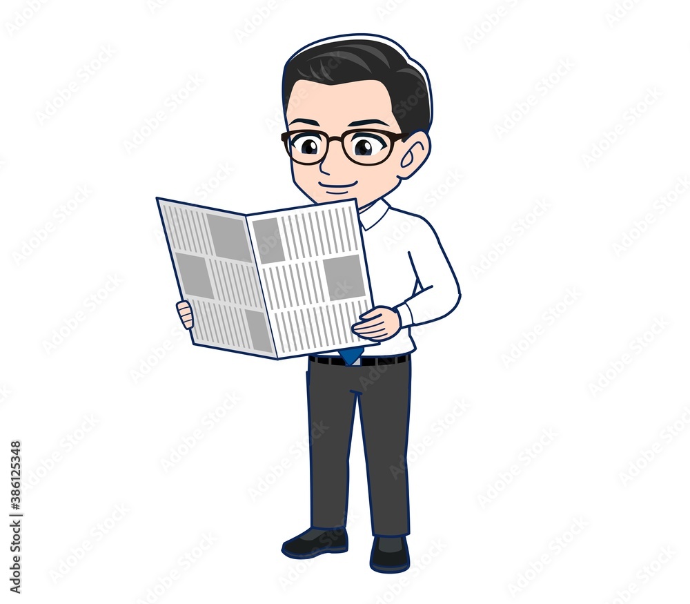 Young employee in a white shirt Young employee in a white shirt