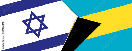 Israel and The Bahamas flags, two vector flags.