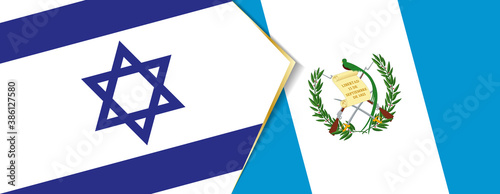 Fotografia Israel and Guatemala flags, two vector flags.