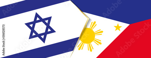 Israel and Philippines flags, two vector flags.