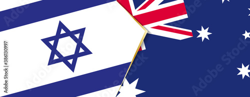 Israel and Australia flags, two vector flags.