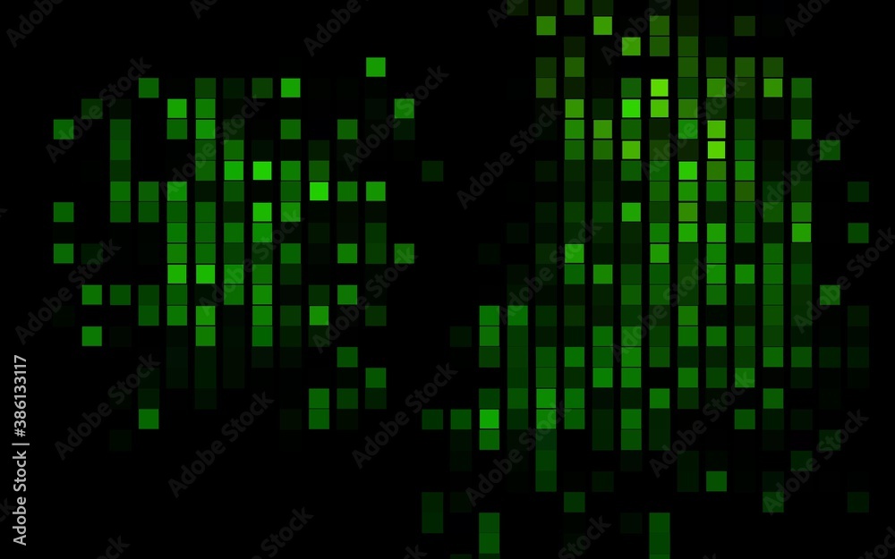 Dark Green vector backdrop with rectangles, squares.