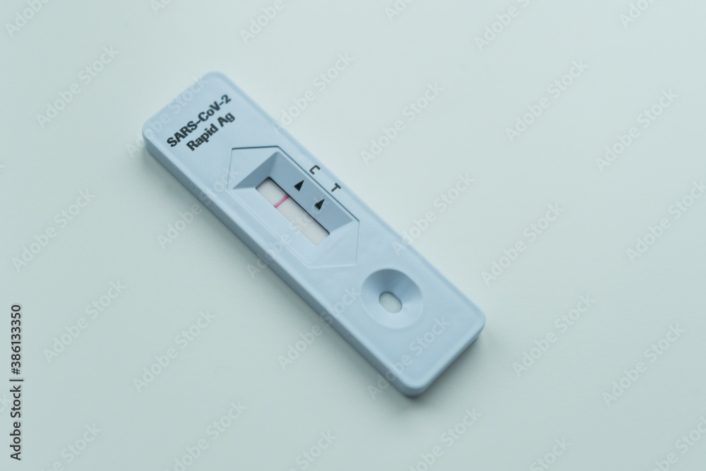 Negative SARS-CoV-2 Rapid Antigen Test isolated on white background Negative SARS-CoV-2 Rapid Antigen Test isolated on white background