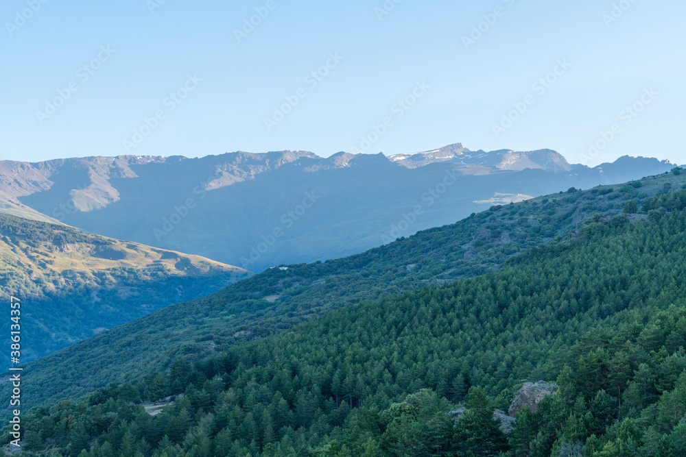 High peaks of Sierra Nevada in southern Spain