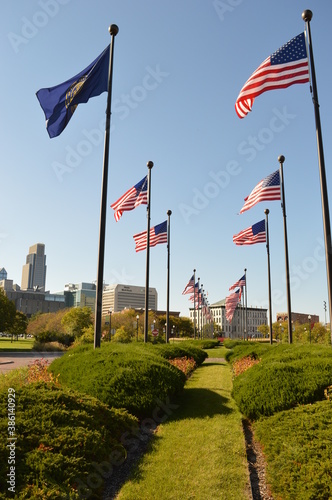 The riverside and architecture in Oklahoma City in the Midlands, United States photo