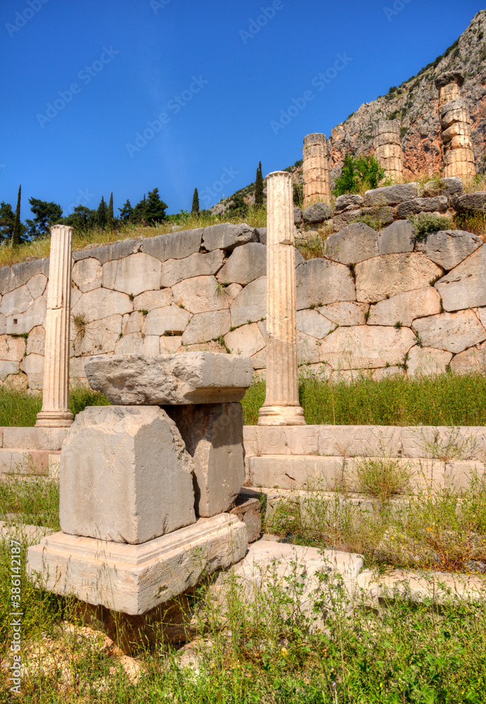 Sanctuaire d'Apollon à Delphes, Grèce Sanctuaire d'Apollon à Delphes, Grèce