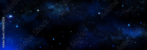 abstract space background with nebula and stars. Starry night sky 