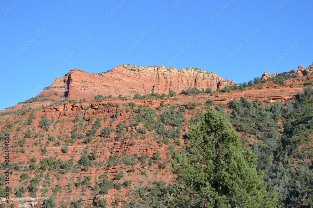 Fototapeta premium Sunset hike in the mighty Grand Canyon in Arizona, United States of America