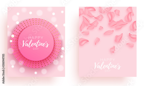 Valentine day set love beautiful. Spesial brochure with hearts. Gift poster card. Sale banner background for romantic day.