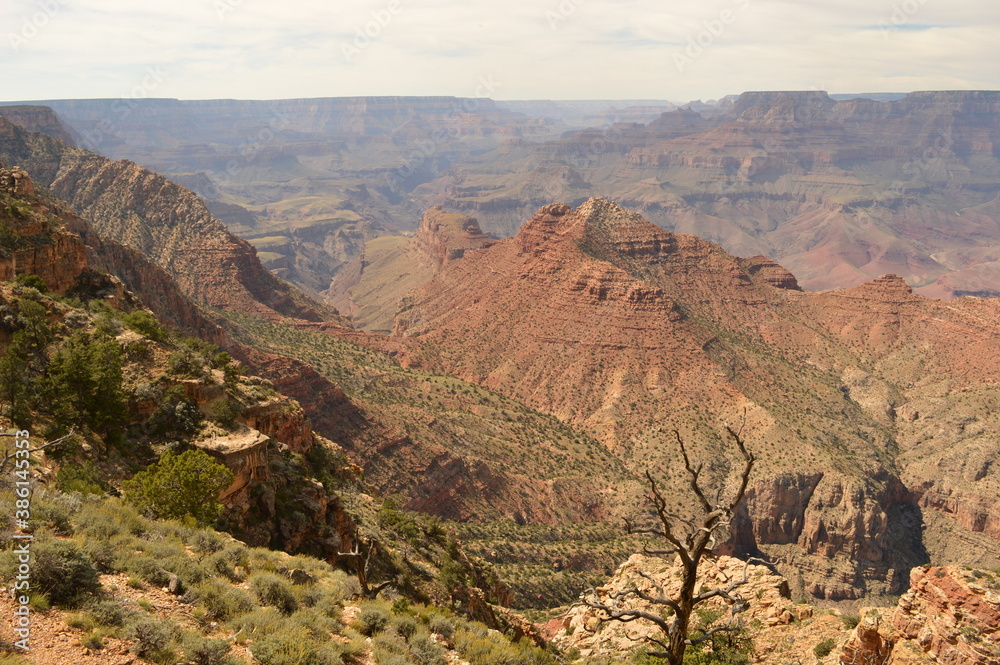 Naklejka premium Sunset hike in the mighty Grand Canyon in Arizona, United States of America