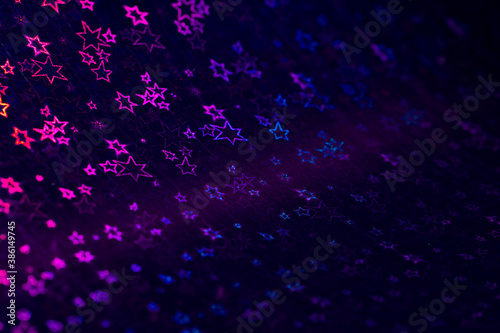 blue holographic stars abstract patterned background