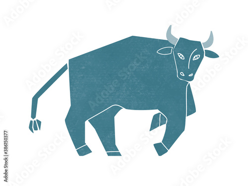 Taurus zodiac sign symbol. hand drawn astrological icon.