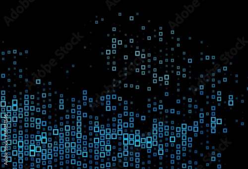 Dark BLUE vector pattern in square style.