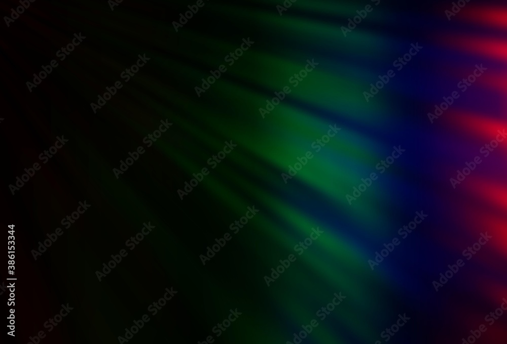 Fototapeta premium Dark Multicolor, Rainbow vector texture with colored lines.