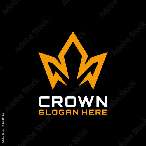 simple sharp king crown logo design