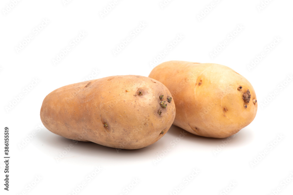 fresh potato isolated on white background. fresh potato isolated on white background.