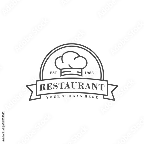 Restaurant logo, Chef logo vector