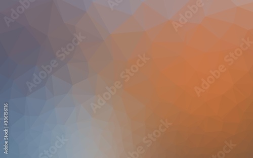 Light Blue  Yellow vector triangle mosaic cover.