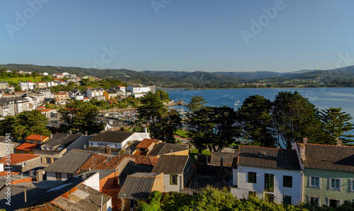 High angle view of the picturesque coastal village of Ortigueira in the Galicia region of Spain. photo