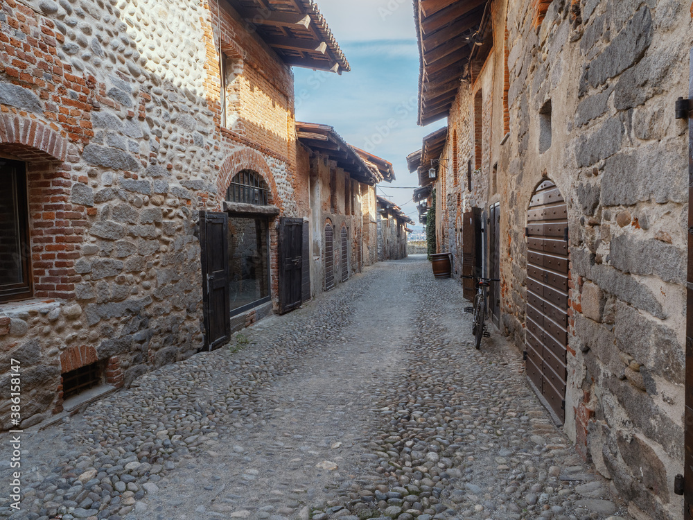 Ancient village dating back to the Middle Ages, currently a popular tourist destination.Ricetto di Candelo,Piedmont,Italy