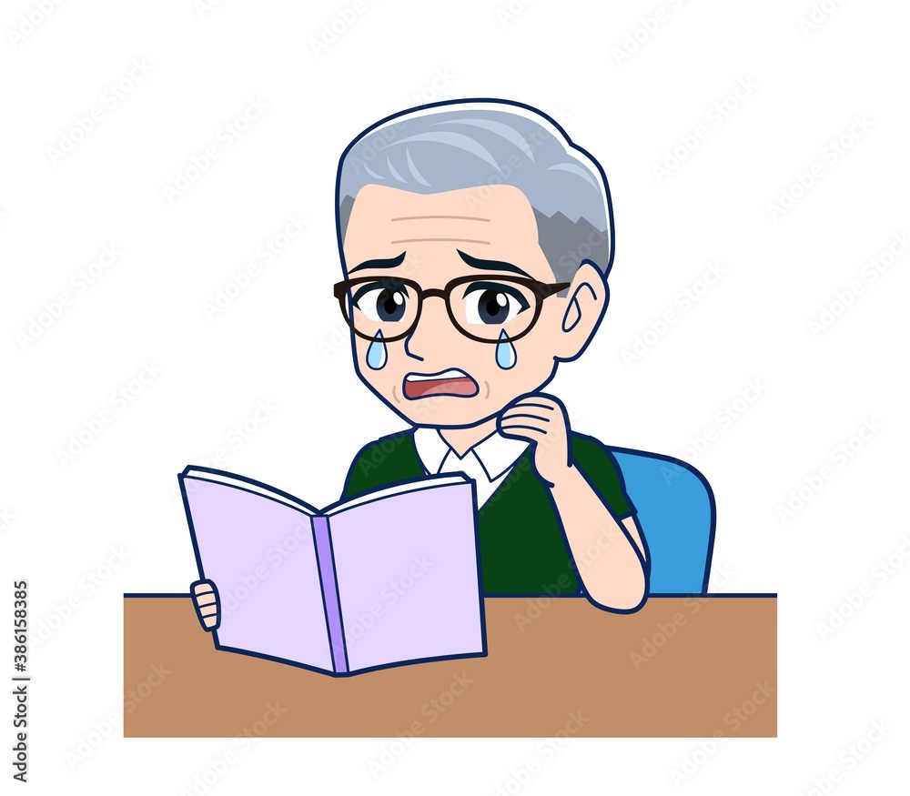 White-haired man in green short sleeves White-haired man in green short sleeves