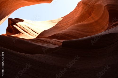 The trippy mars looking Antelope Canyon in Navajo country in Arizona, United States of America photo