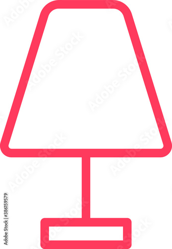 element icon furniture of table lamp for web