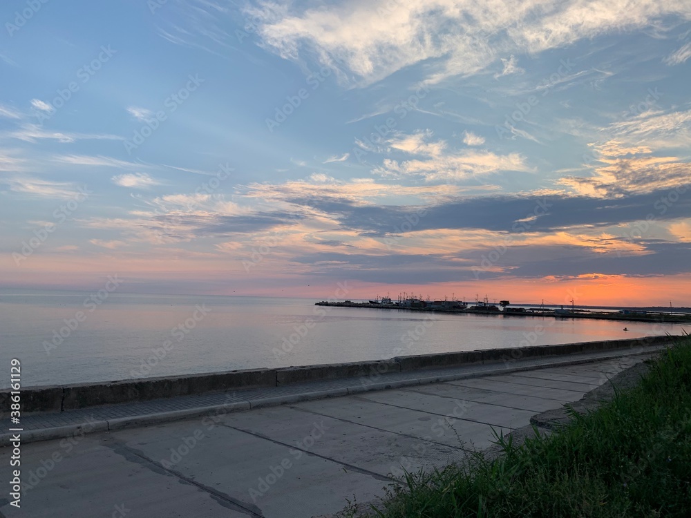 sunset on the beach