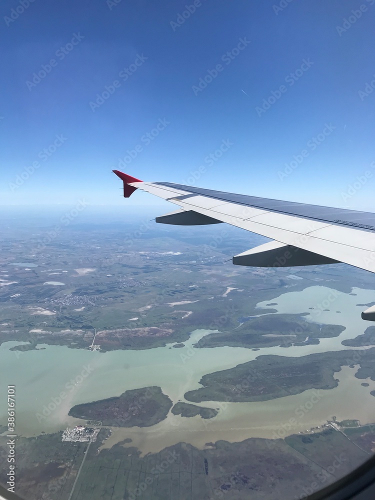 Obraz premium view from airplane window