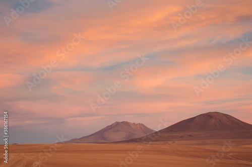 Bolivia - Sunset in the mountains  San Pedro de Quemes 