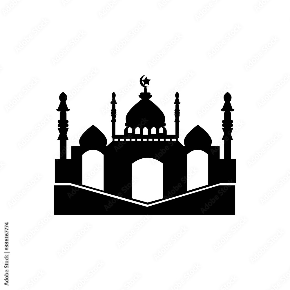 Mosque icon logo, vector design