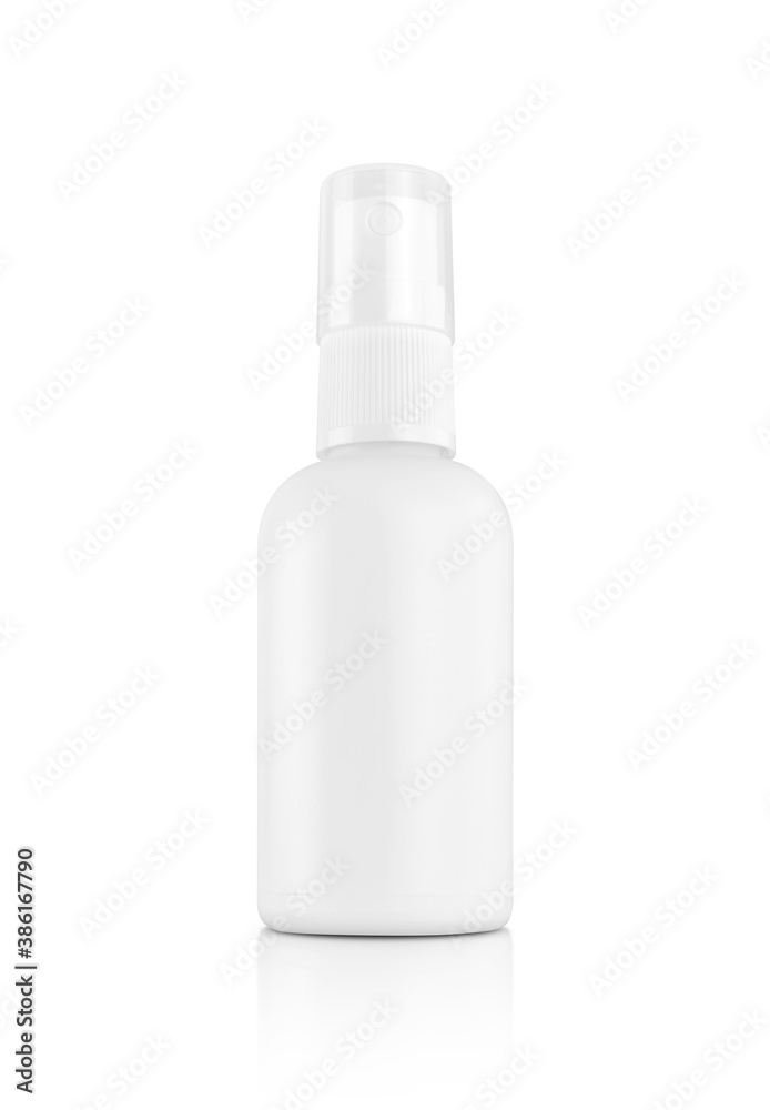 white plastic spray bottle for sanitation product design mock-up white plastic spray bottle for sanitation product design mock-up