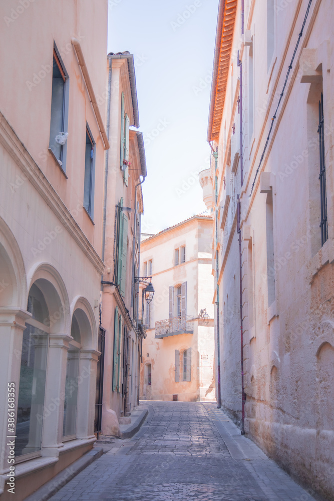 Arles Provence pink & blue street