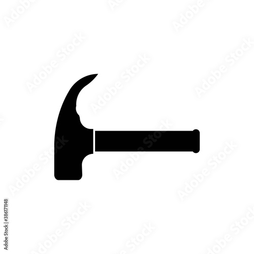 Hammer icon logo, vector design