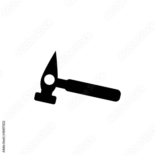 Hammer icon logo, vector design