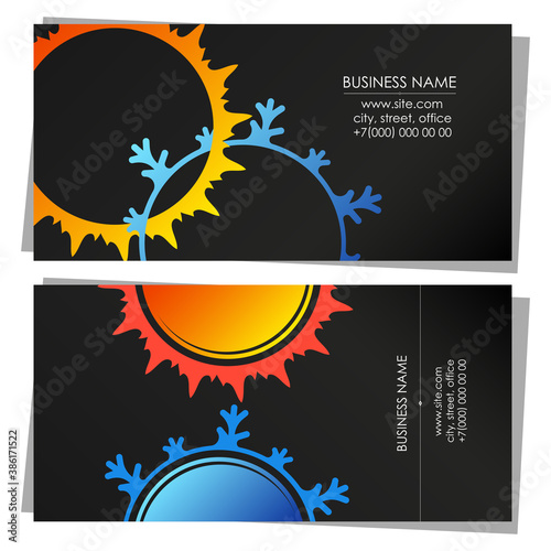 Air conditioning heating and cooling system business card