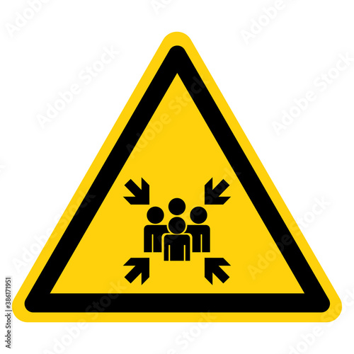 Warning Evacuation Assembly Point Symbol Sign, Vector Illustration, Isolated On White Background Label .EPS10