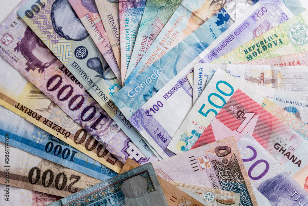 Paper money background of the different countries Paper money background of the different countries
