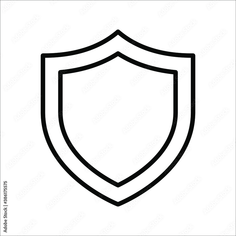 protective icon, shield icon on a white background protective icon, shield icon on a white background