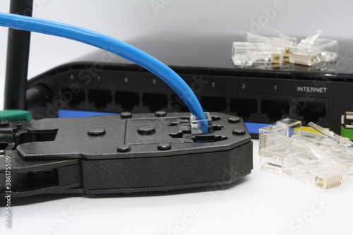 Internet router and rj45 connectors